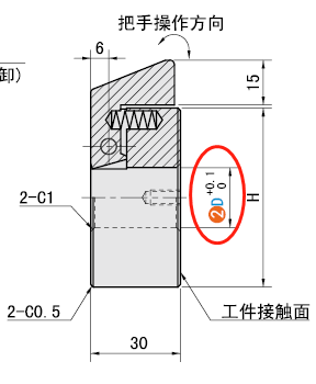 D（適配軸徑）