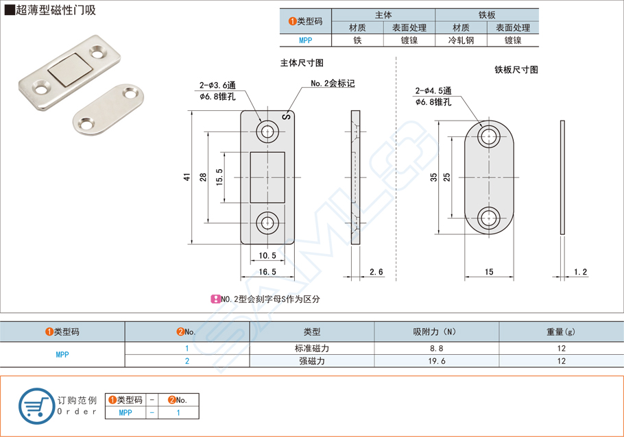 超薄型磁性門吸選擇什么材質的比較好