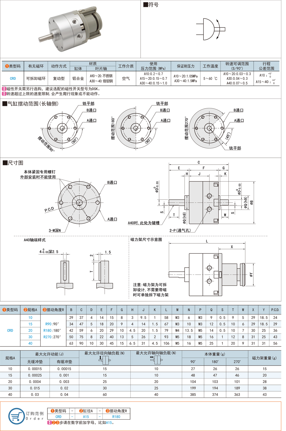 葉片式擺動(dòng)氣缸工作原理